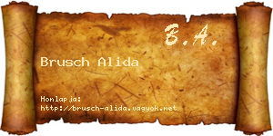 Brusch Alida névjegykártya